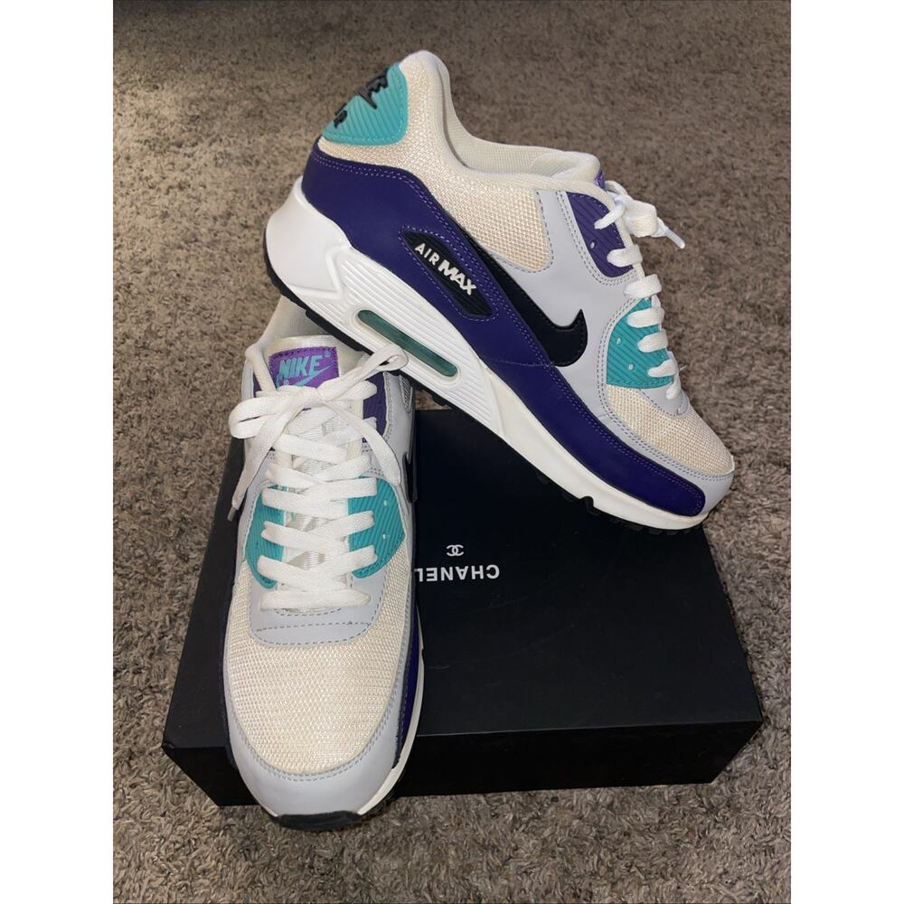 Nike Air Max 90 Grape Purple Teal Blue White Black (2019) - Size 10 Men